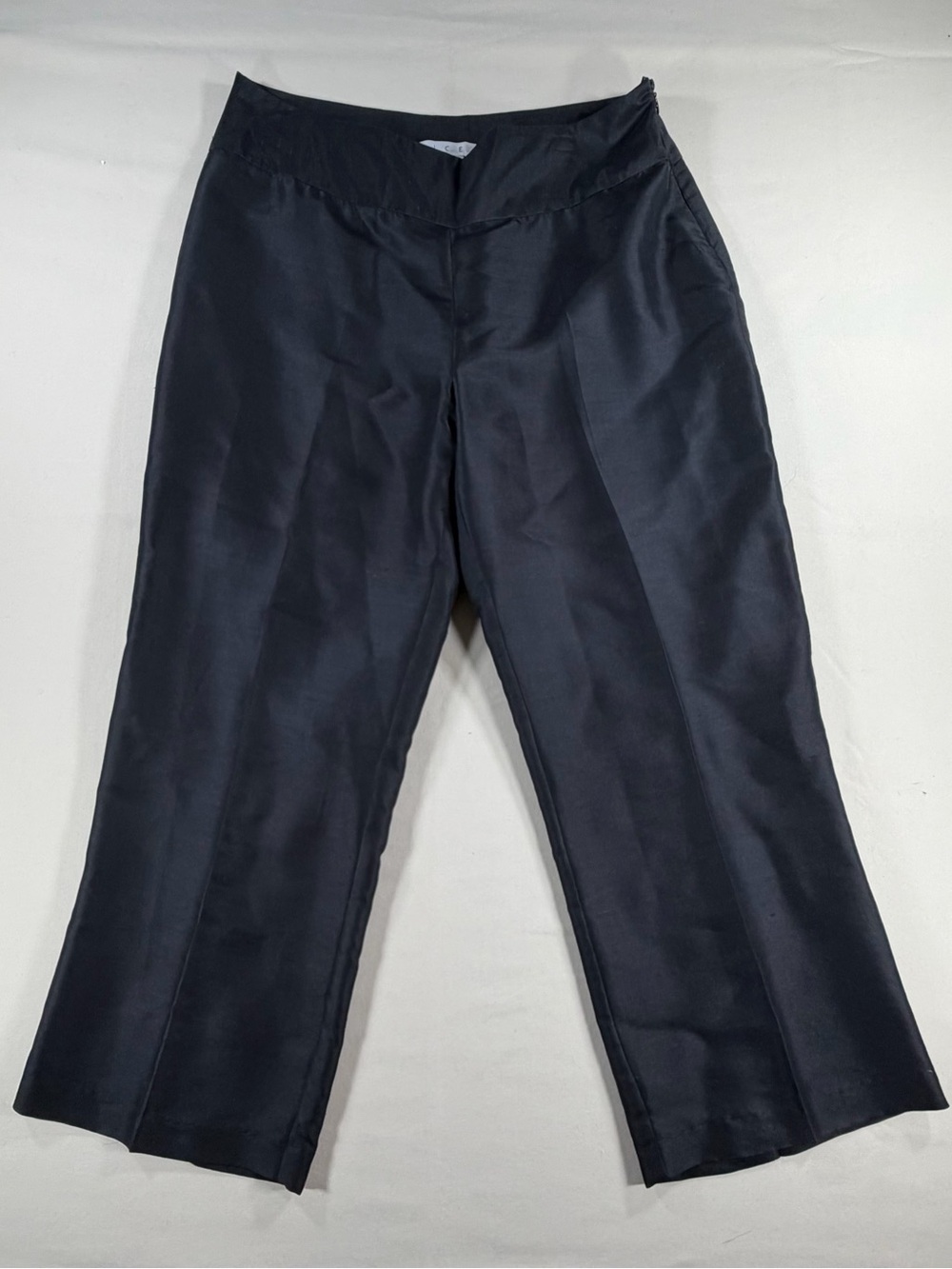 I.C.E. Women’s Classic 100% silk crop Black Dress Pants - sz 10 809 NWOT
